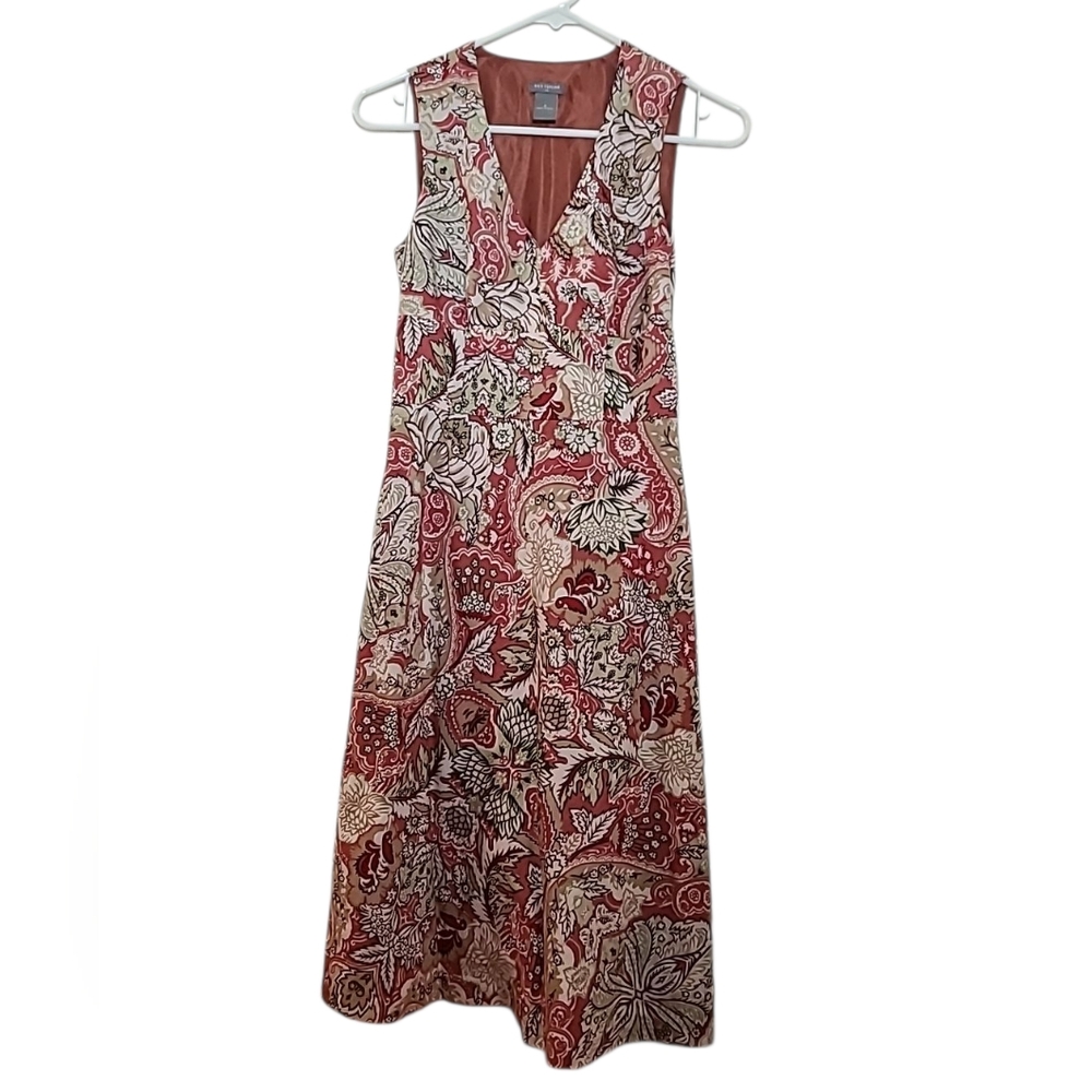 Ann Taylor Women's Pastel Floral Sleeveless Dress Size 0 (Zero)